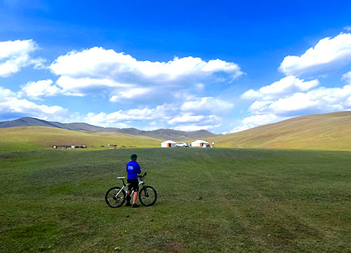 Cycling in Khan Khentii Mountain NP